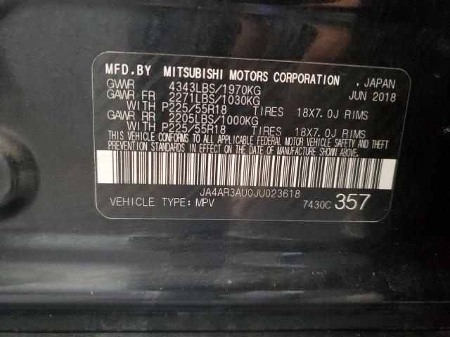 2018 MITSUBISHI OUTLANDER JA4AR3AU0JU023618