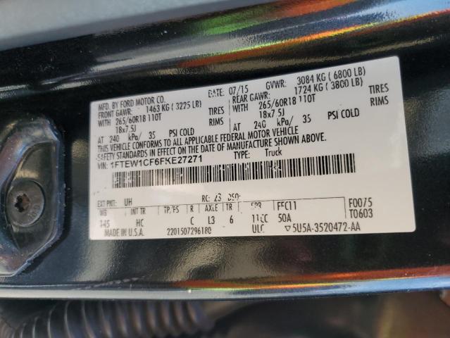 2015 FORD F150 SUPER #3275609782