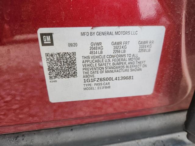 2020 CHEVROLET BOLT EV PR - 1G1FZ6S00L4139681