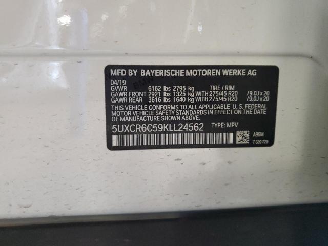 2019 BMW X5 XDRIVE40I 5UXCR6C59KLL24562