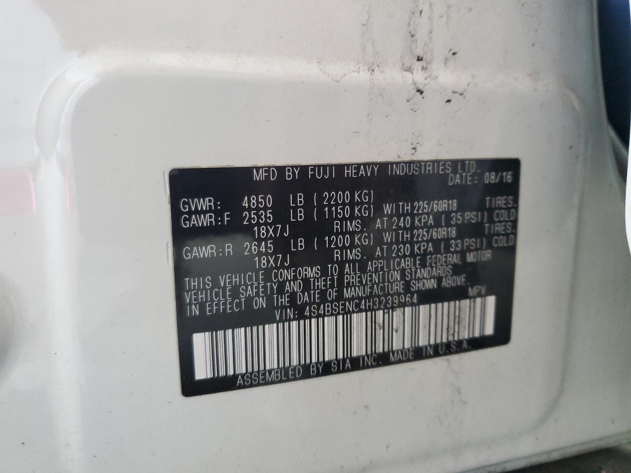 SUBARU OUTBACK 3.6R LIMITED