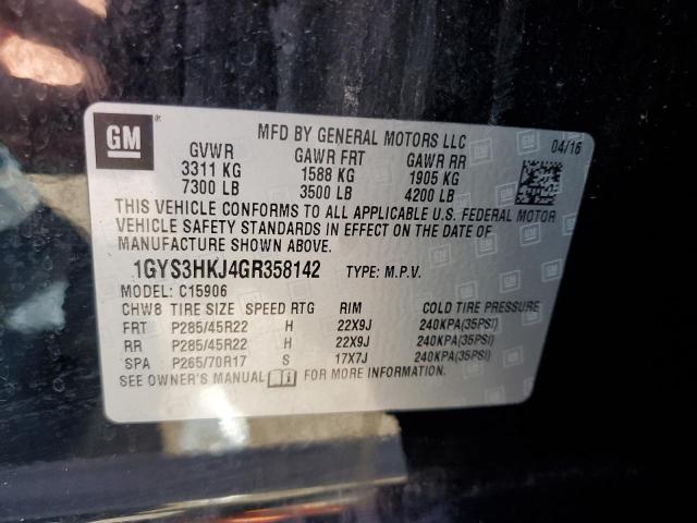 2016 CADILLAC ESCALADE E 1GYS3HKJ4GR358142