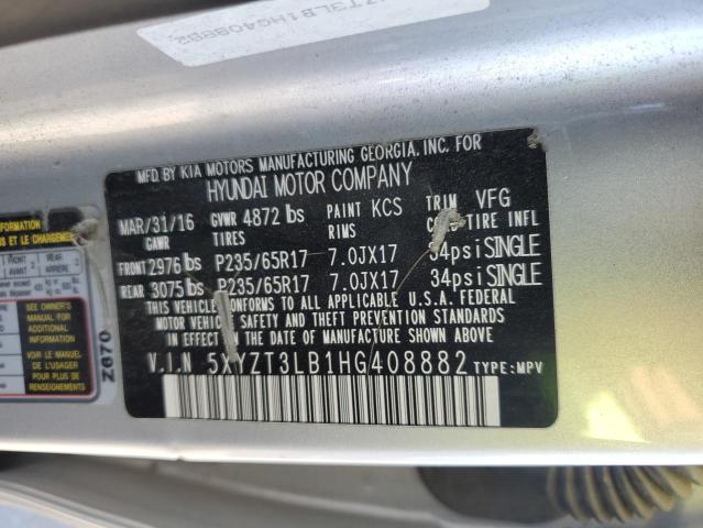 2017 HYUNDAI SANTA FE S 5XYZT3LB1HG408882