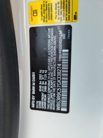 2016 BMW M4 WBS3R9C57GK338274