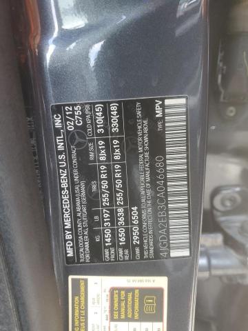 2012 MERCEDES-BENZ ML 350 BLU - 4JGDA2EB3CA046680
