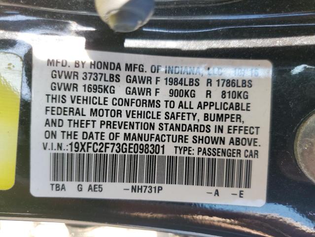 2016 HONDA CIVIC EX - 19XFC2F73GE098301