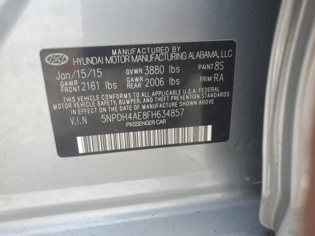 2015 HYUNDAI ELANTRA SE 5NPDH4AE8FH634857