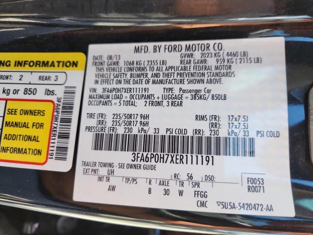 2014 FORD FUSION SE - 3FA6P0H7XER111191