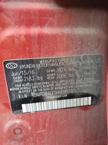 2017 HYUNDAI ELANTRA SE 5NPD84LF1HH095183