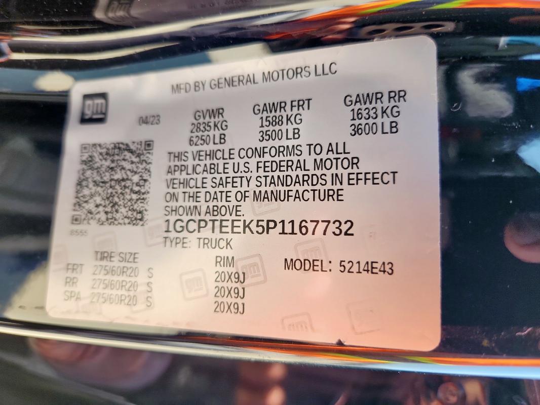 2023 CHEVROLET COLORADO T - 1GCPTEEK5P1167732