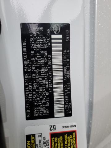 2025 TOYOTA CAMRY XSE - 4T1DAACK3SU615070