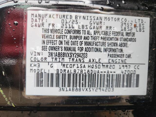 2025 NISSAN SENTRA S 3N1AB8BVXSY294203
