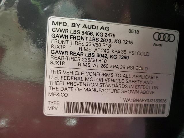 2018 AUDI Q5 PREMIUM WA1BNAFY0J2180836