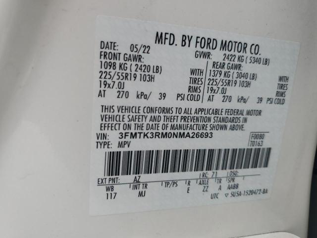 2022 FORD MUSTANG MA - 3FMTK3RM0NMA26693