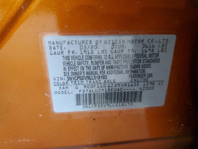 2020 NISSAN KICKS SR 3N1CP5DV9LL518193