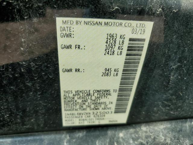 2019 NISSAN ALTIMA S 1N4BL4BV2KN325003