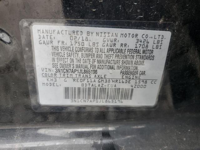 2018 NISSAN VERSA S 3N1CN7AP1JL865196