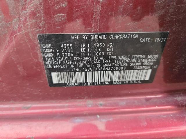 2022 SUBARU IMPREZA PREMIUM 4S3GTAD66N3706809