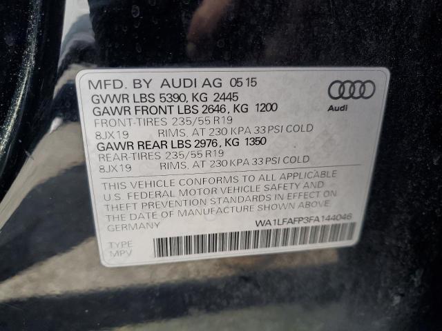 2015 AUDI Q5 PREMIUM WA1LFAFP3FA144046