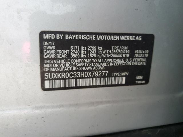 2017 BMW X5 XDRIVE35I 5UXKR0C33H0X79277