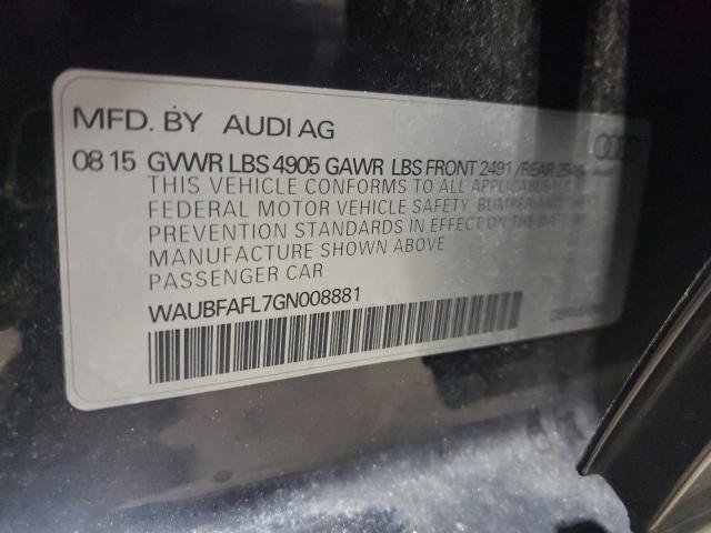 2016 AUDI A4 PREMIUM WAUBFAFL7GN008881