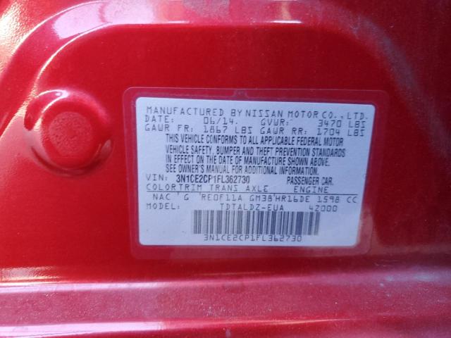 2015 NISSAN VERSA NOTE 3N1CE2CP1FL362730