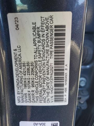 2023 HONDA ACCORD EX 1HGCY1F37PA025271