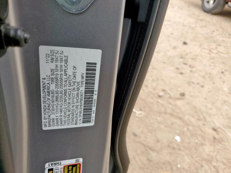 2023 HONDA ODYSSEY TO 5FNRL6H8XPB024071