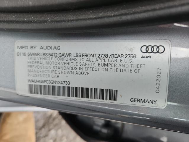 2016 AUDI A6 PRESTIG WAUHGAFC3GN134730