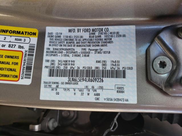2020 LINCOLN MKZ RESERVE 3LN6L5E94LR609226