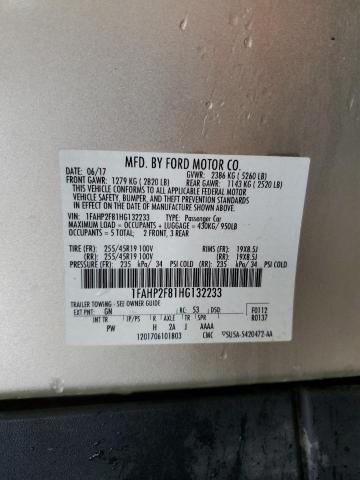 2017 FORD TAURUS LIM 1FAHP2F81HG132233