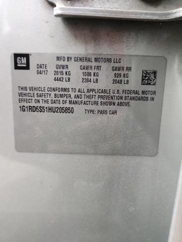 2017 CHEVROLET VOLT PREMI 1G1RD6S51HU205850