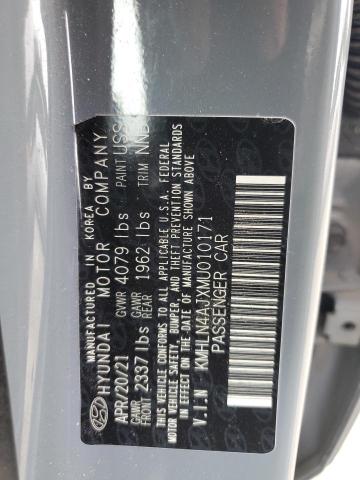 2021 HYUNDAI ELANTRA LIMITED KMHLN4AJXMU010171