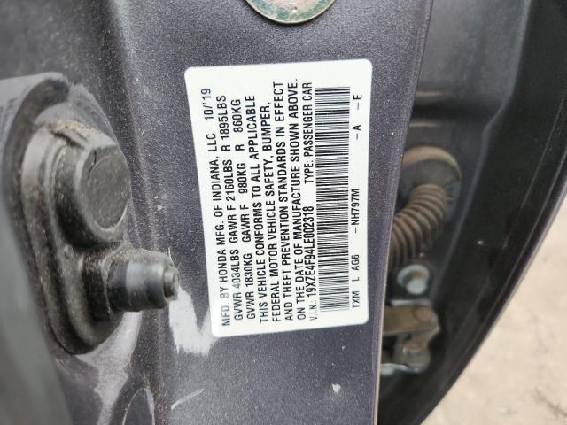 2020 HONDA INSIGHT TO 19XZE4F94LE002318