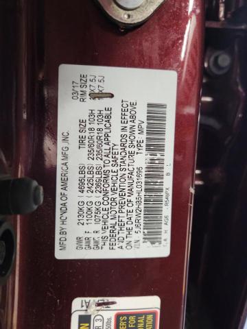 2017 HONDA CR-V EXL - 5J6RW2H85HL031695