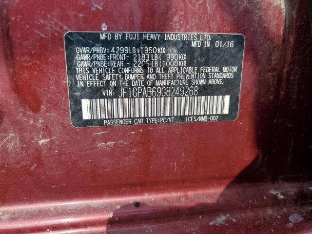 2016 SUBARU IMPREZA PR - JF1GPAB69G8249268