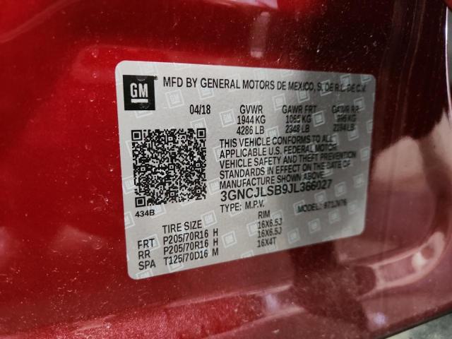 2018 CHEVROLET TRAX 1LT - 3GNCJLSB9JL366027