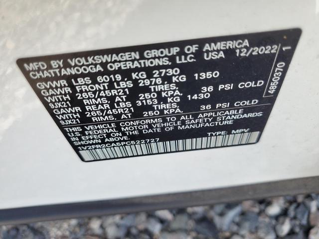 2023 VOLKSWAGEN ATLAS SEL 1V2FR2CA5PC522727