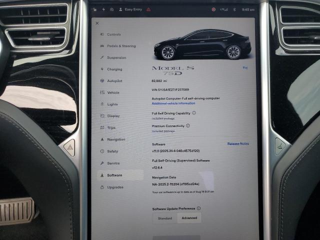 2018 TESLA MODEL S - 5YJSA1E27JF237089