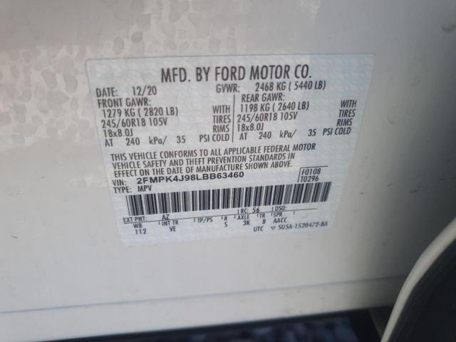 2020 FORD EDGE SEL - 2FMPK4J98LBB63460