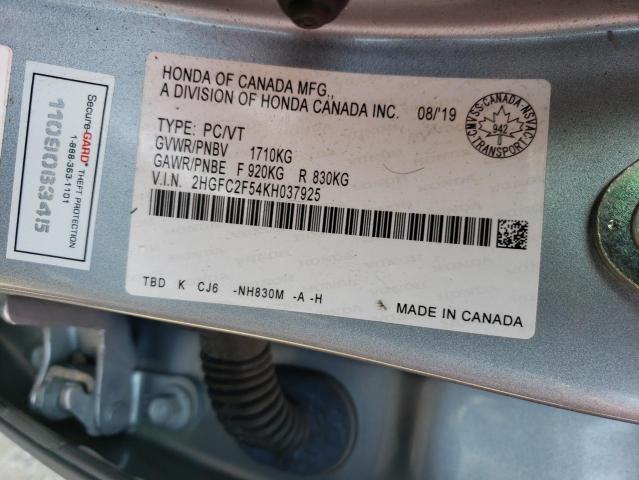 2019 HONDA CIVIC LX 2HGFC2F54KH037925