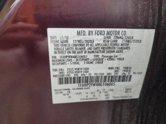 2011 FORD TAURUS LIM - 1FAHP2FW4BG106005