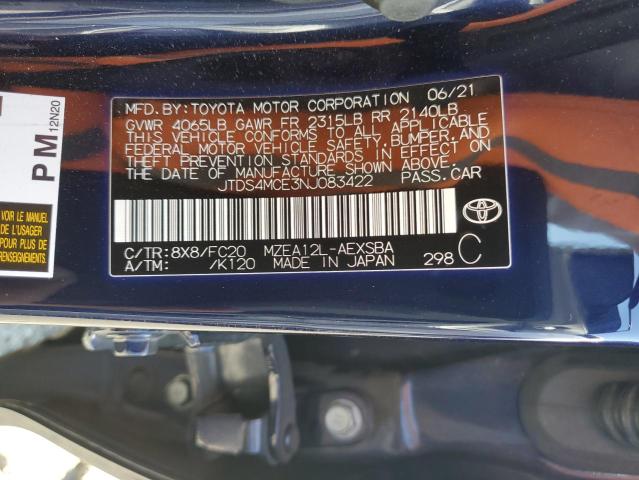 2022 TOYOTA COROLLA SE - JTDS4MCE3NJ083422