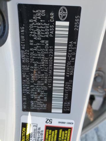 2022 TOYOTA CAMRY NIGH 4T1S31AK0NU042301