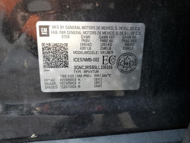 2020 CHEVROLET TRAX PREMI 3GNCJRSB5LL108108