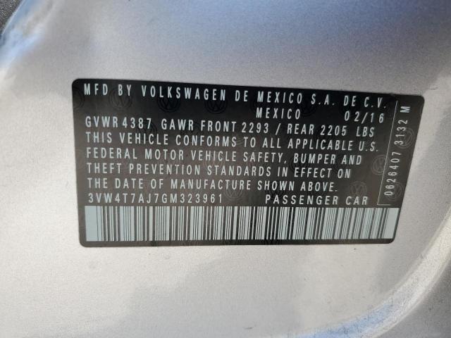 2016 VOLKSWAGEN JETTA GLI 3VW4T7AJ7GM323961