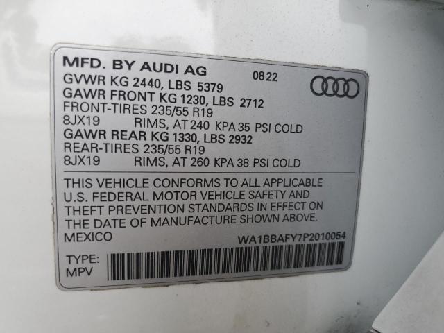 2023 AUDI Q5 PREMIUM WA1BBAFY7P2010054