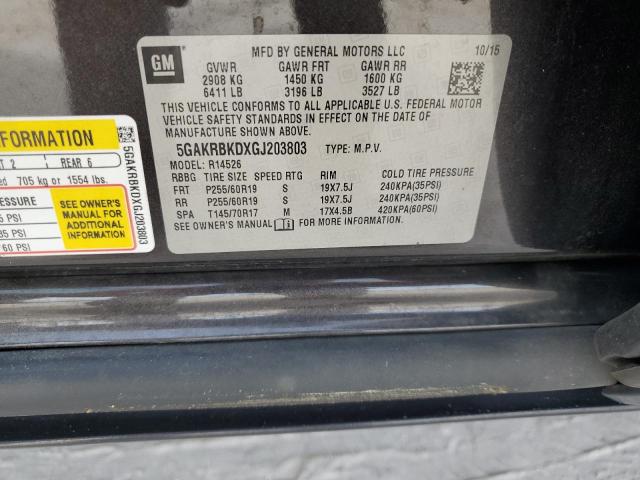 2016 BUICK ENCLAVE 5GAKRBKDXGJ203803
