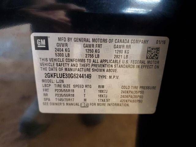 2016 GMC TERRAIN SL 2GKFLUE30G6244149