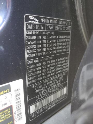 2017 JAGUAR F-PACE S - SADCM2BV5HA062123